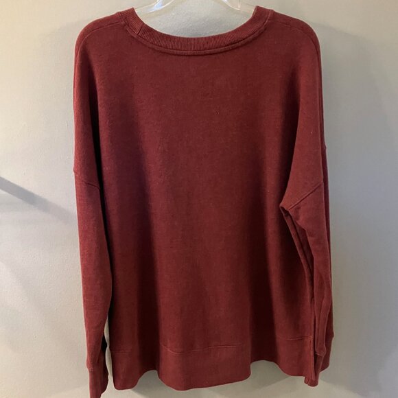 TIME And TRU Maroon Tunic Top Long Sleeve Shirt Sz L 12-14 - Picture 7 of 7